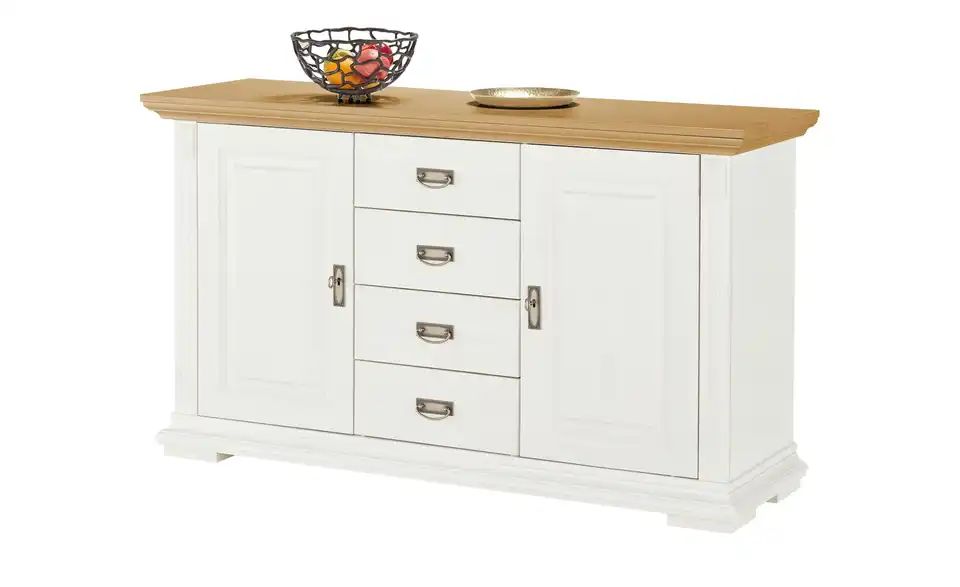 Sideboard FABIA Weiß / Lauge - natürliches Design