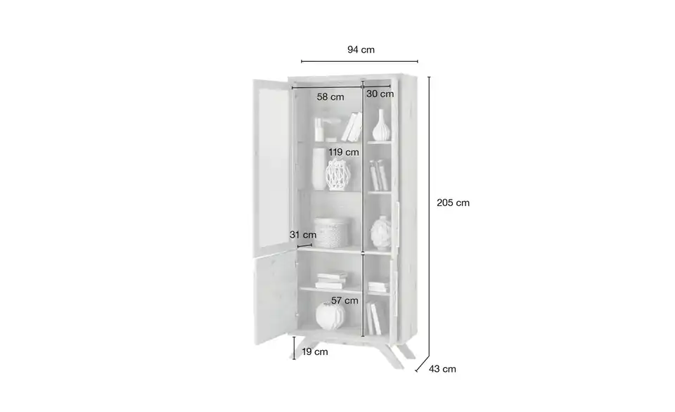 Gray & Jones Vitrine Cap Ferrat One, Bemaßung