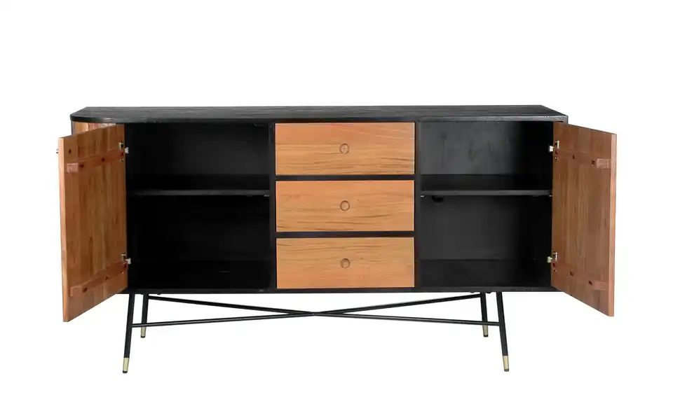 Sideboard BEATLE  - Akazie / Schwarz