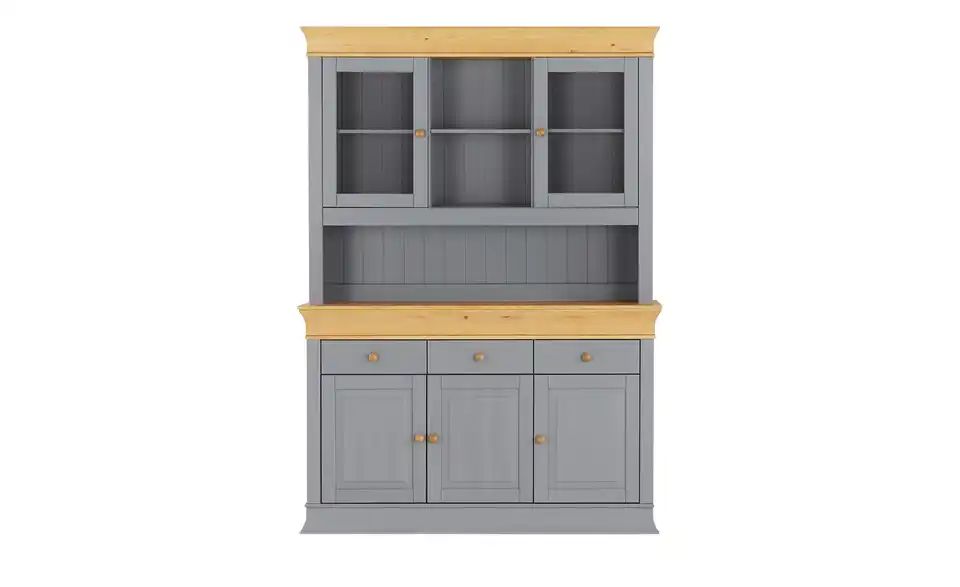 Buffet-Aufsatz Bornholm Kiefer Grau / Kiefer Antik
