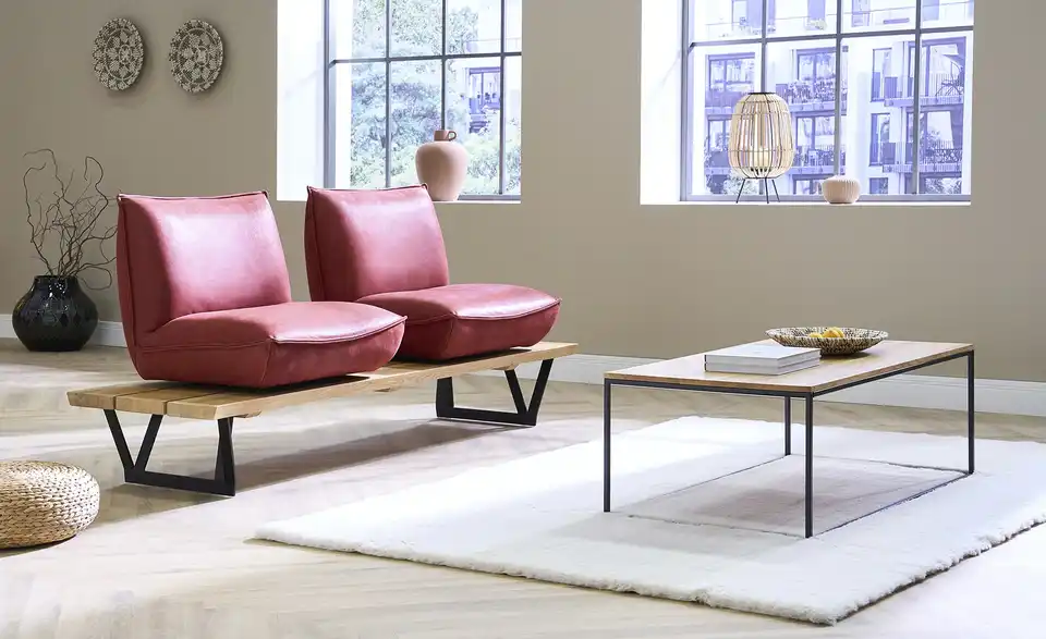 KOINOR Kufenbank Schwof Leder, in Wohnsituation