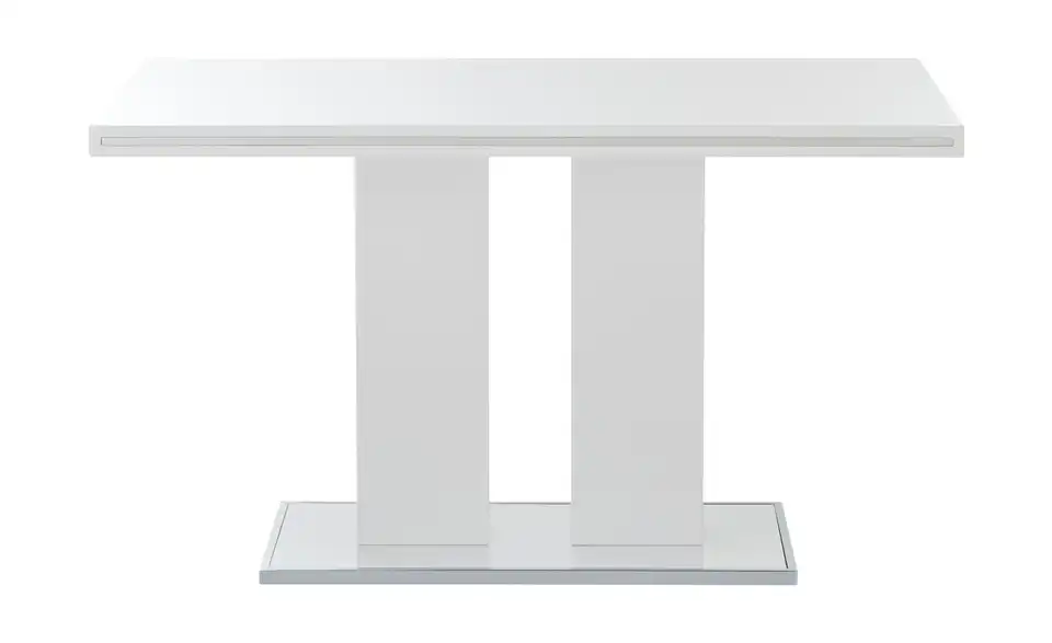 uno Säulentisch in Weißem Hochglanzlack Basti