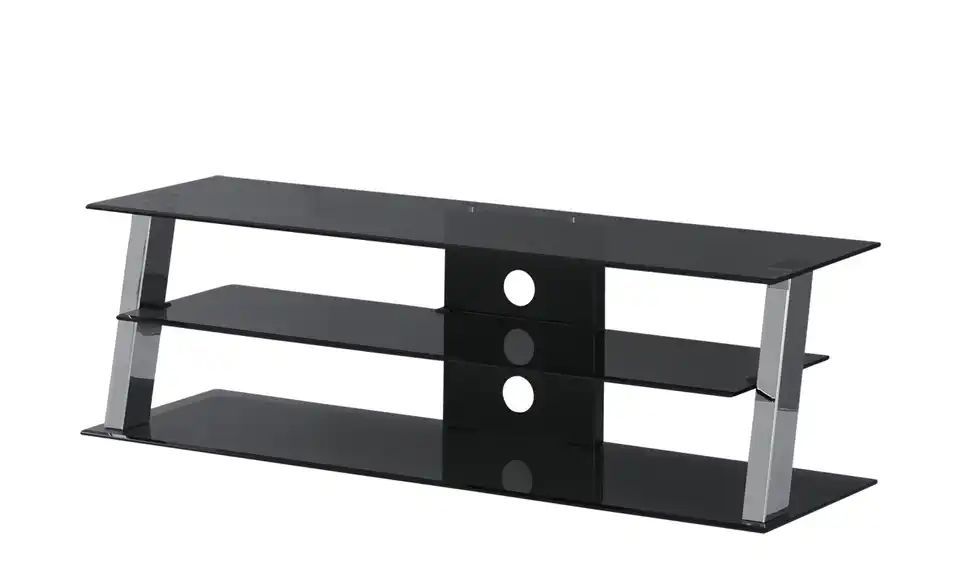 TV-Rack MIROW Rauchglas / Chrom
