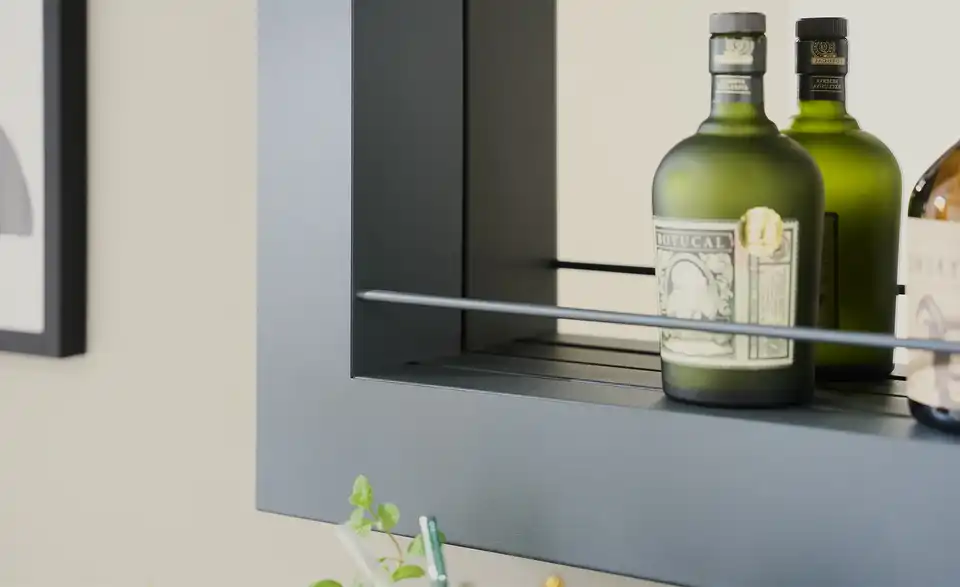 Wandregal / Barelement Carlazzo, Detailansicht