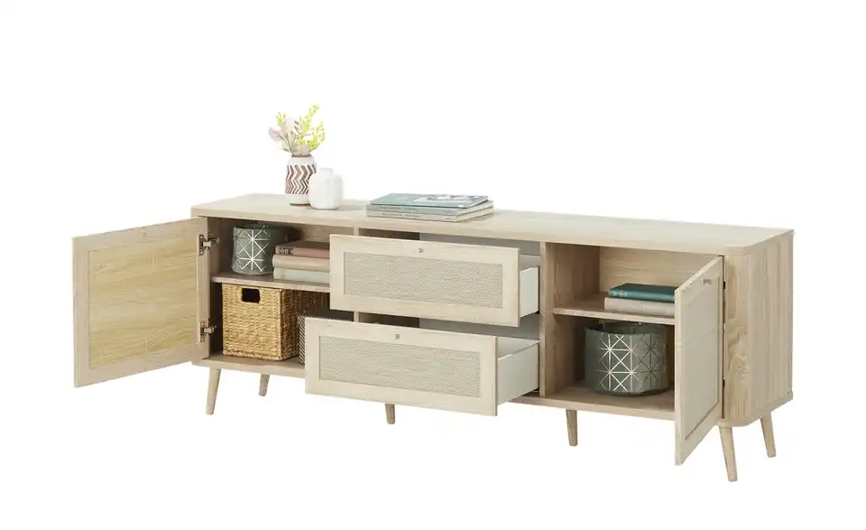 Roomers TV-Lowboard Rafia Premium, Funktionsansicht