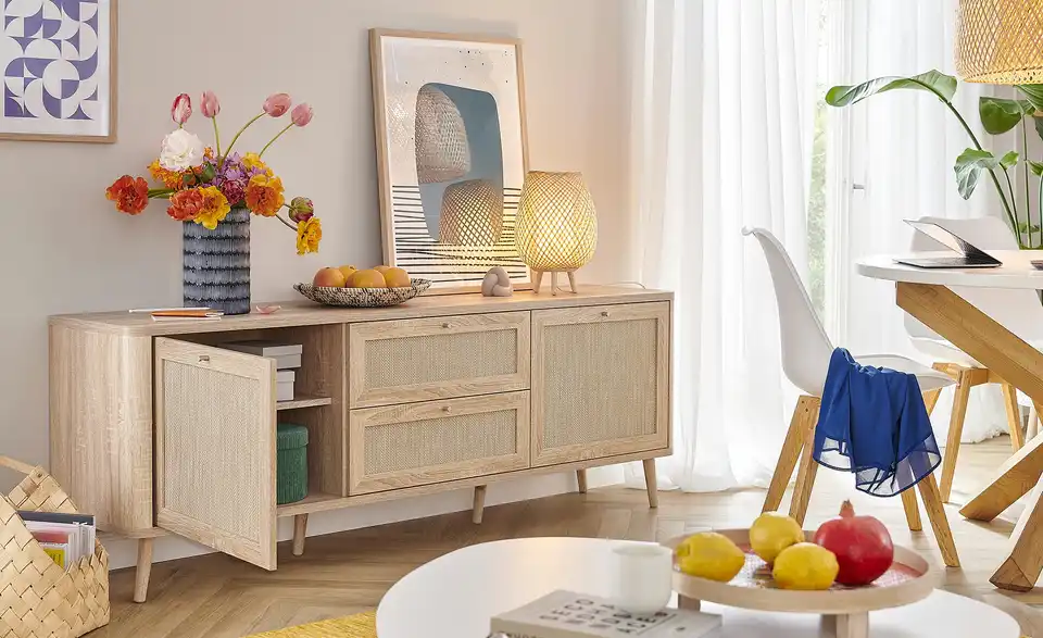 Roomers TV-Lowboard Rafia Premium, in Wohnsituation