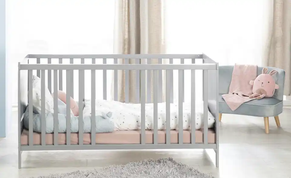 Roba Komplettbettset Sternenzauber grau, geöffnet