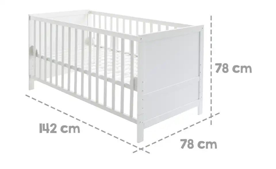 Roba Komplettbettset Sternenzauber grau, Bemaßung