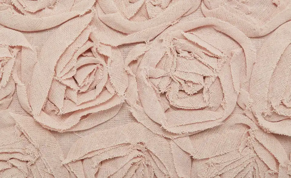 como Kissen Rosenapplikation, Detailansicht