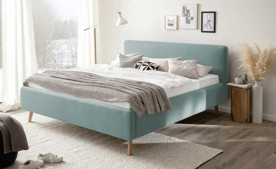 Polsterbett Mattis mit Bettkasten, in Wohnsituation