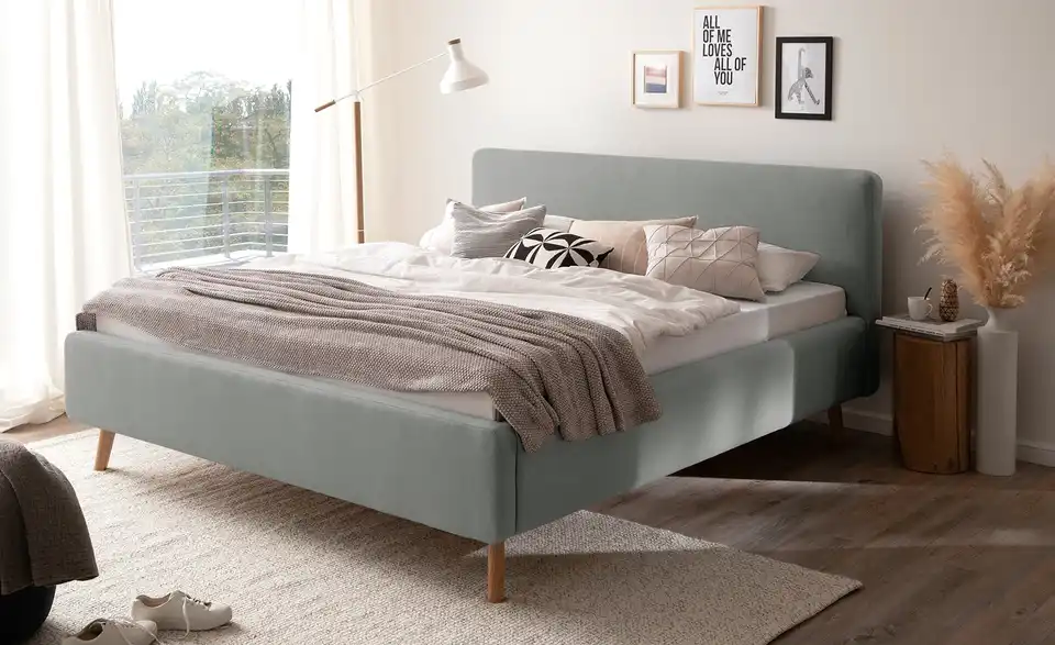 Polsterbett Mattis mit Bettkasten, in Wohnsituation