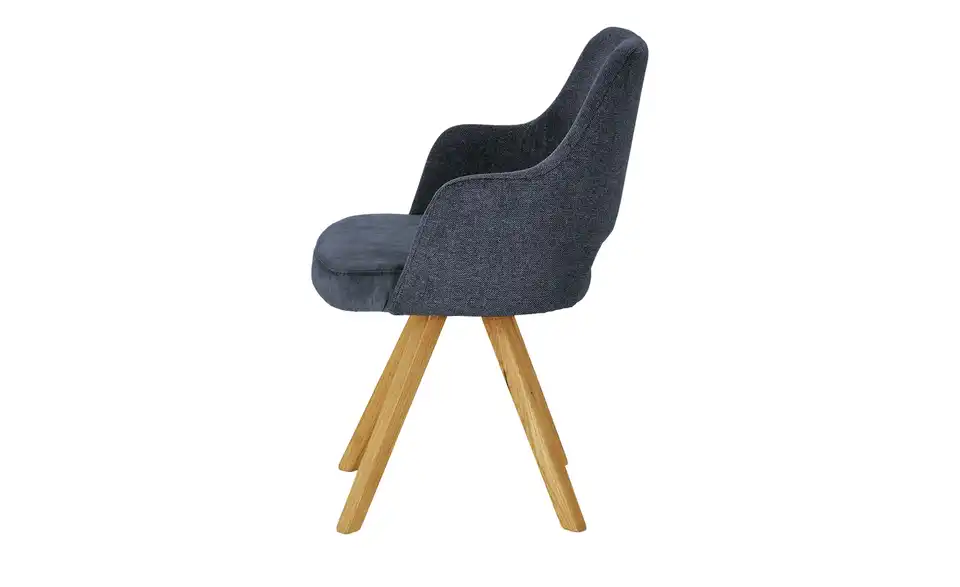 Woodford Armlehnstuhl Moreda mit Massivholzgestell, Profilansicht