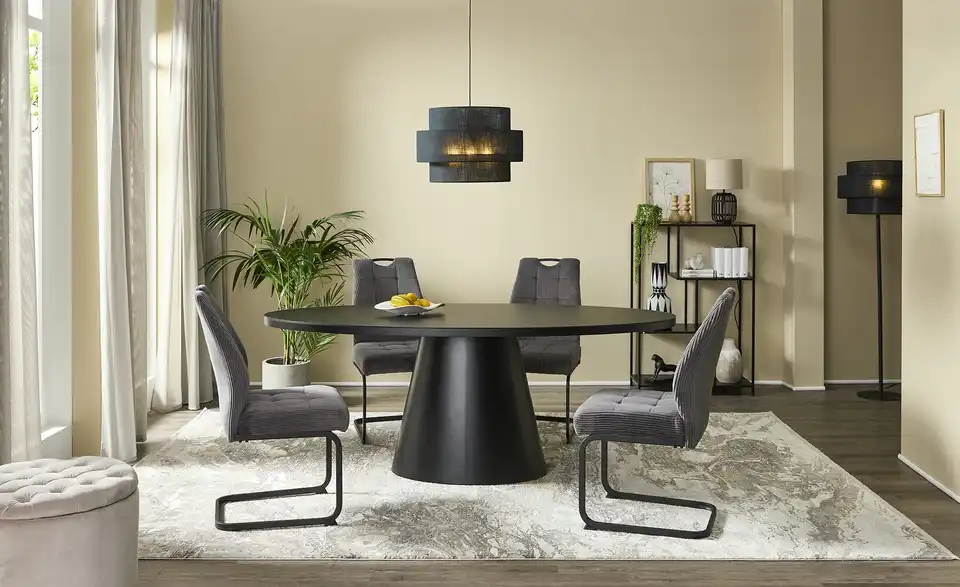 Esstisch Reflection mit Glastischplatte, in Wohnsituation