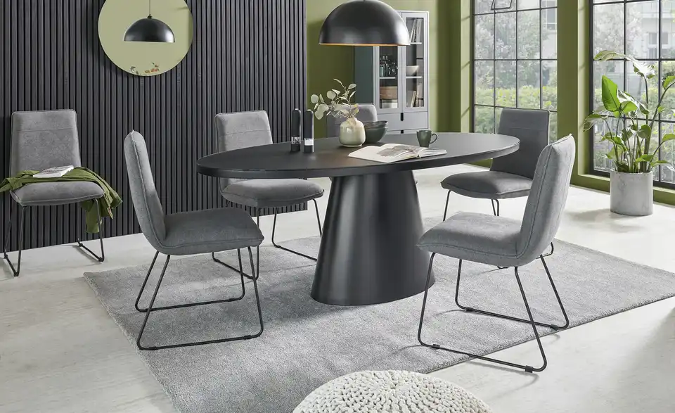 Esstisch Reflection mit Glastischplatte, in Wohnsituation