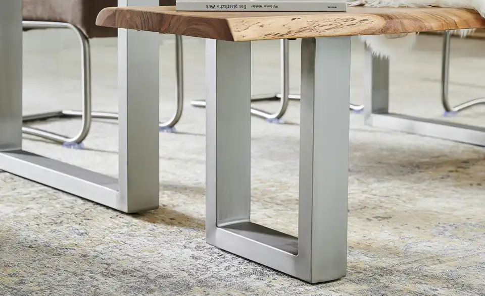 Dine + Mine Kufen-Sitzbank SigNature One massiv, Detailansicht