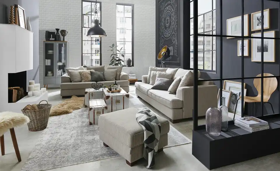 SOHO Hocker gestreift Franka, in Wohnsituation