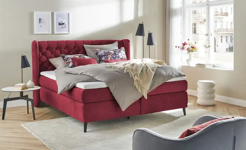 Boxspringbett MADISON 160x200 cm - Einrichtungsbeispiel