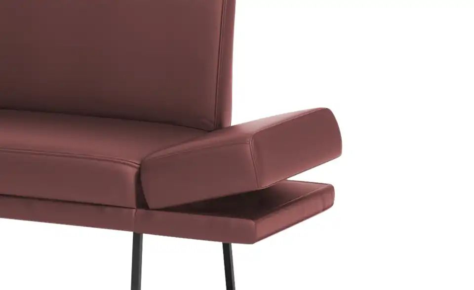 Leder-Sitzbank SYSTEMS Oxblood - verstellbare Seitenteile