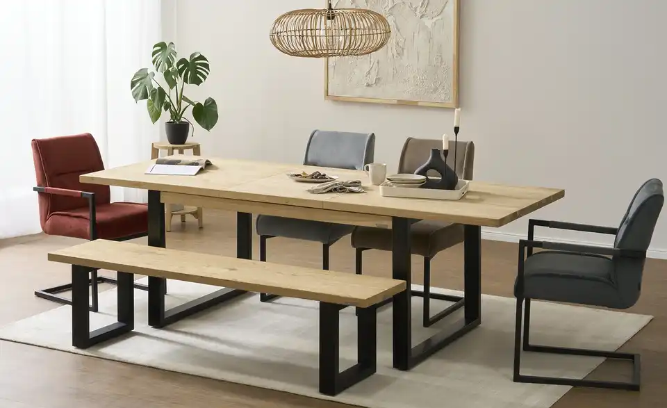 Gray & Jones Kufen-Esstisch Black Coast One ausziehbar, Perspektive