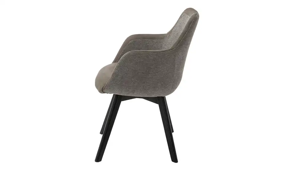 Dine + Mine Armlehnstuhl Corby mit Massivholzgestell, Profilansicht