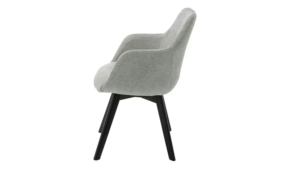 Dine + Mine Armlehnstuhl Corby mit Massivholzgestell, Profilansicht