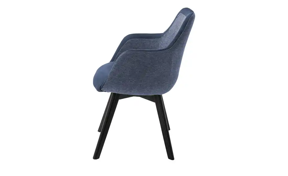 Dine + Mine Armlehnstuhl Corby mit Massivholzgestell, Profilansicht