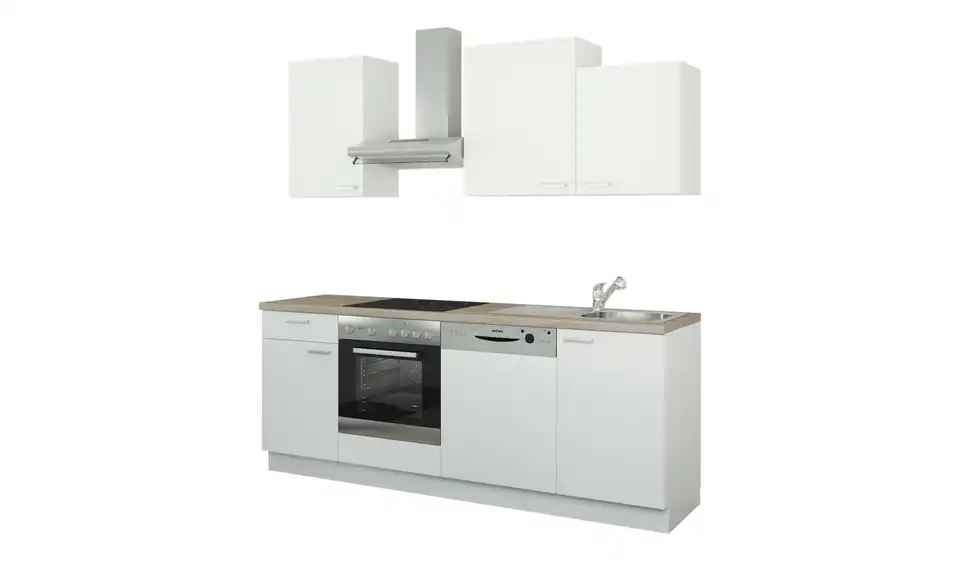 Küchenzeile mit Elektrogeräten Erfurt | Weiß matt