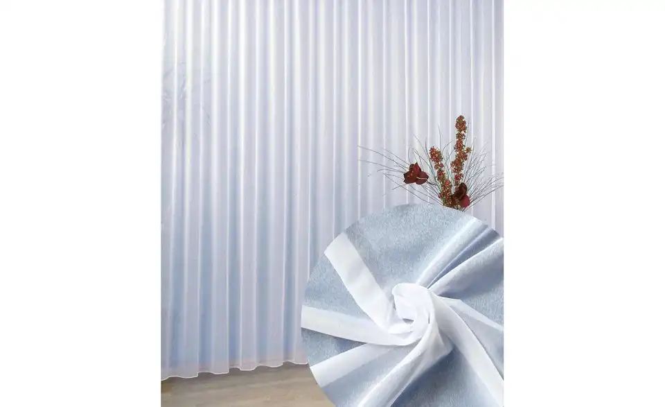 EASYHomefashion Gardine Venezia - Voile Store Weiß 180x450cm