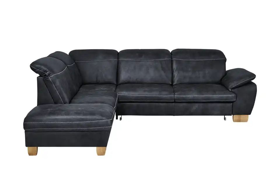 meinSofa LederEcksofa Raica Dunkelblau, links