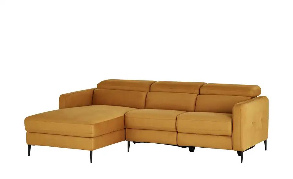 Ecksofa gelb ANGELINA - Webstoff