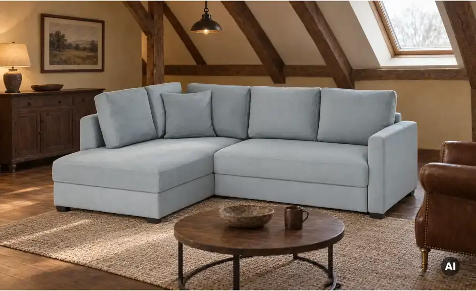 bobb Ecksofa mit Boxspringpolsterung Lisa de Luxe, in Wohnsituation