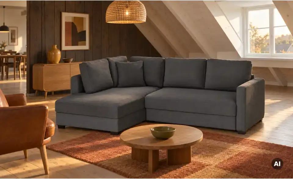 bobb Ecksofa mit Boxspringpolsterung Lisa de Luxe, in Wohnsituation