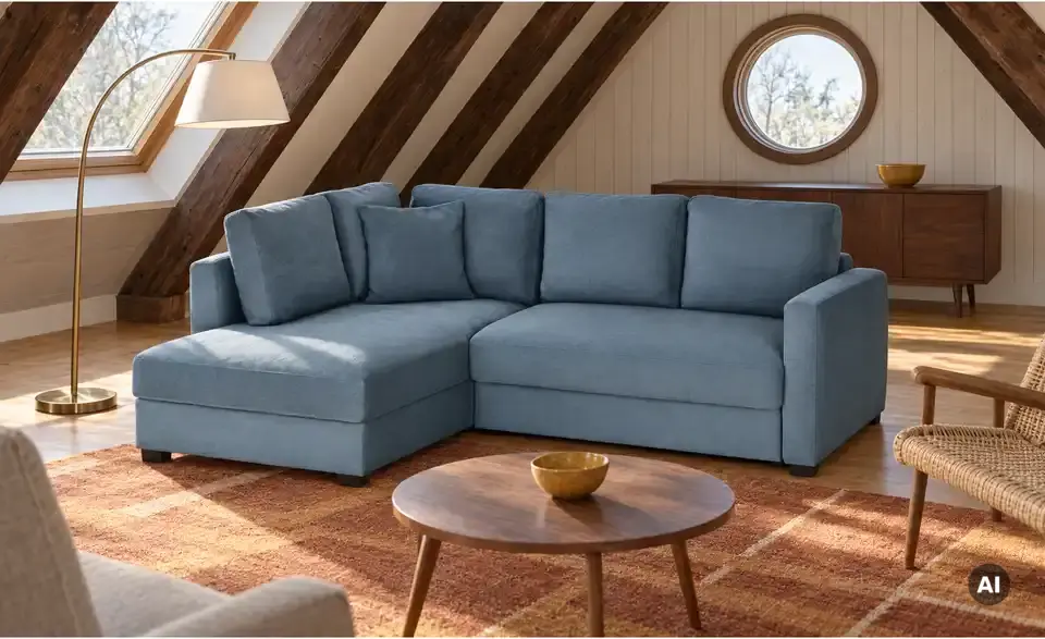 bobb Ecksofa mit Boxspringpolsterung Lisa de Luxe, in Wohnsituation