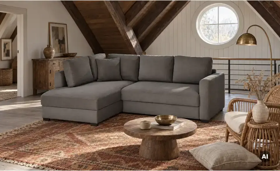 bobb Ecksofa mit Boxspringpolsterung Lisa de Luxe, in Wohnsituation