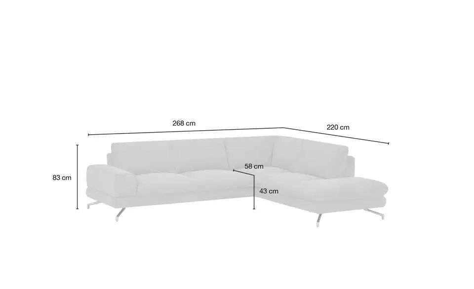 Ecksofa BONIKA Altrosa von SMART