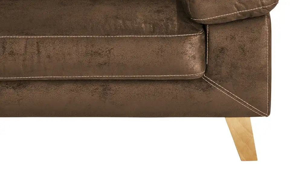 Ecksofa TINE COGNACBRAUN - Mikrofaser