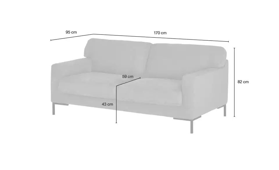 Sofa TINE Hellblau von SMART