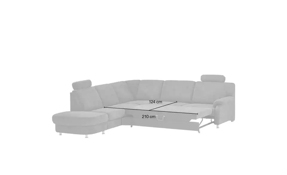 meinSofa Ecksofa Ole-S, Bemaßung