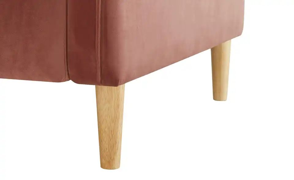 Sofa, 3-sitzig QUESRA Mikrofaser / Buche - Sofa, 3-sitzig QUESRA - Altrosa