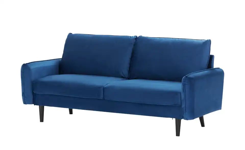 Sofa, 3-sitzig QUEENIE Blau / Schwarz