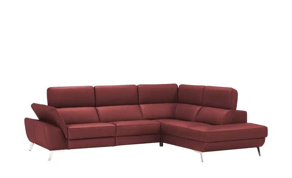 Ecksofa Leder DALLAS - Rot