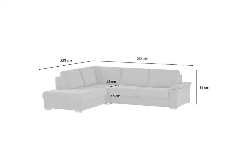 Ecksofa BETTY Türkis - Schlaffunktion