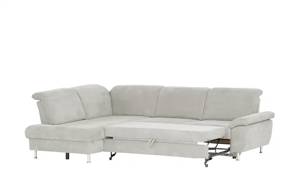 Ecksofa DIVA LOUNGE Silbergrau - Schlaffunktion