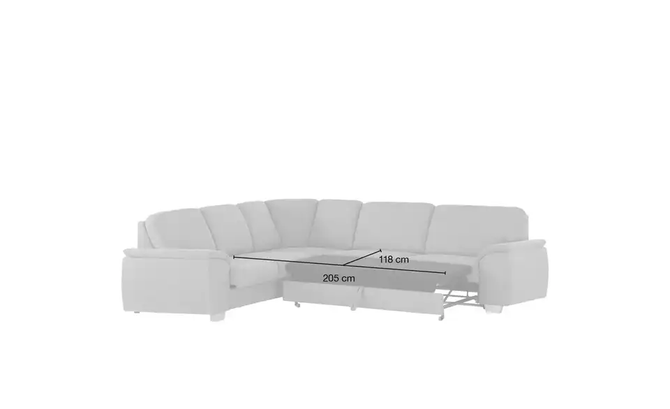 smart Ecksofa Valencia, Bemaßung