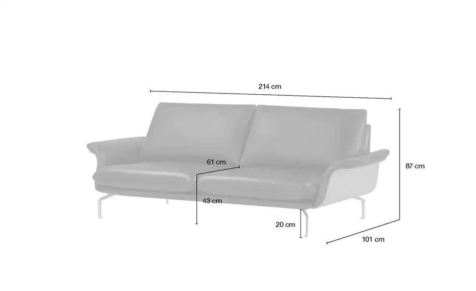 Ledersofa ALVA von NILS OLSEN