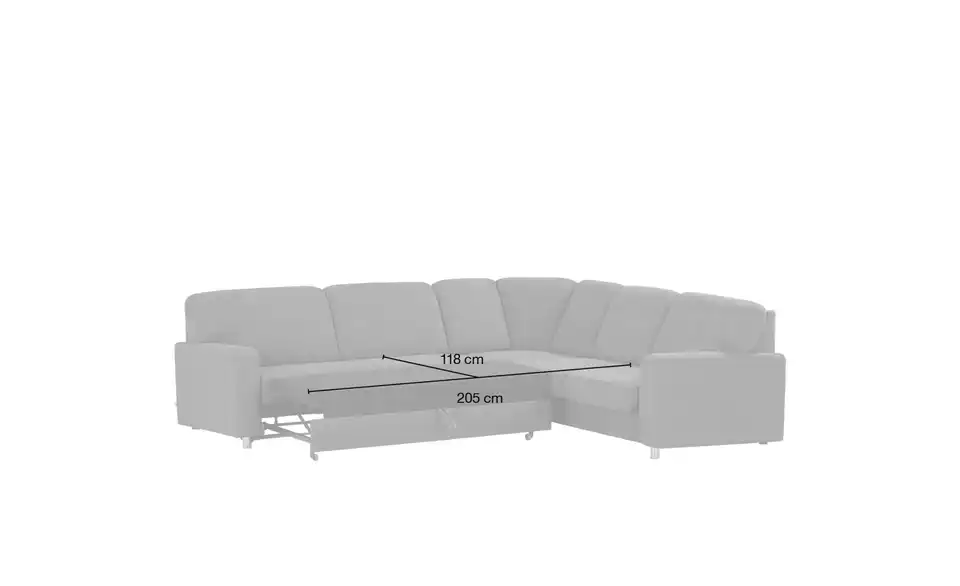 smart Ecksofa Valencia, Bemaßung