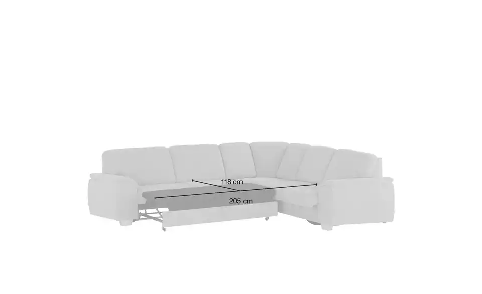 smart Ecksofa Valencia, Bemaßung