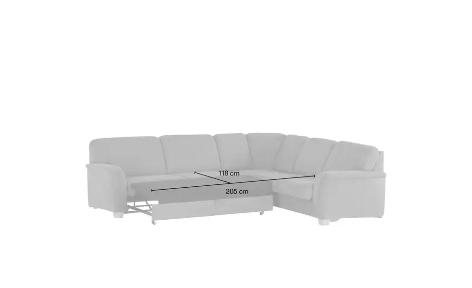 smart Ecksofa Valencia, Bemaßung