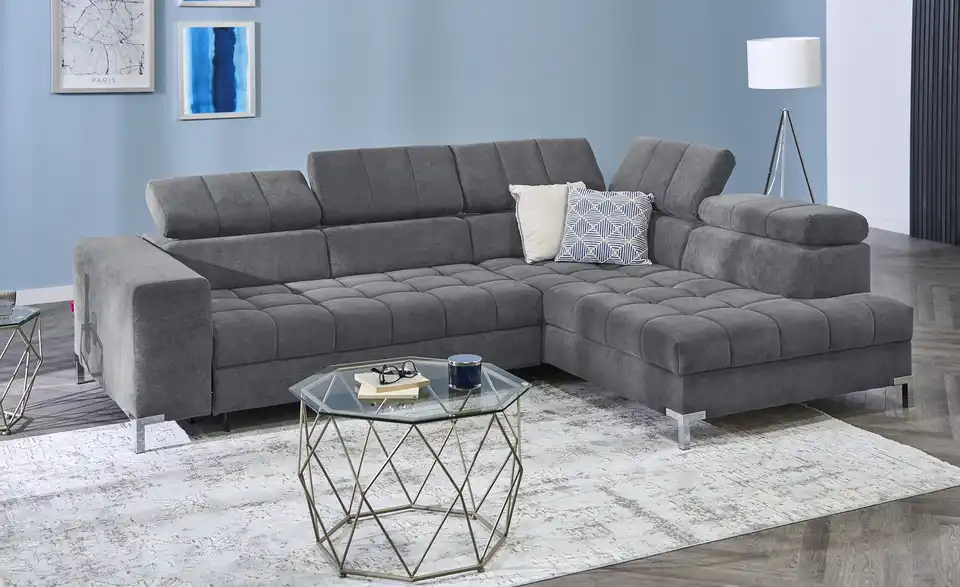 Ecksofa Arte mit verstellbaren Kopfstützen, Funktionsansicht