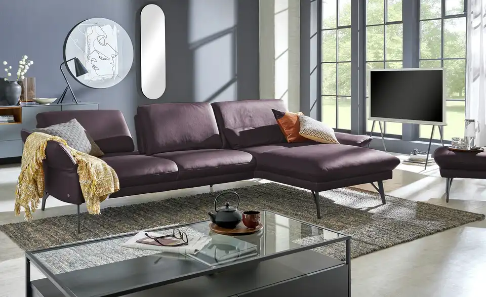 himolla Ecksofa Leder 1928, in Wohnsituation